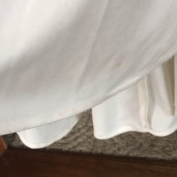 White Two Piece Prom Dress - Picture 7 of 8